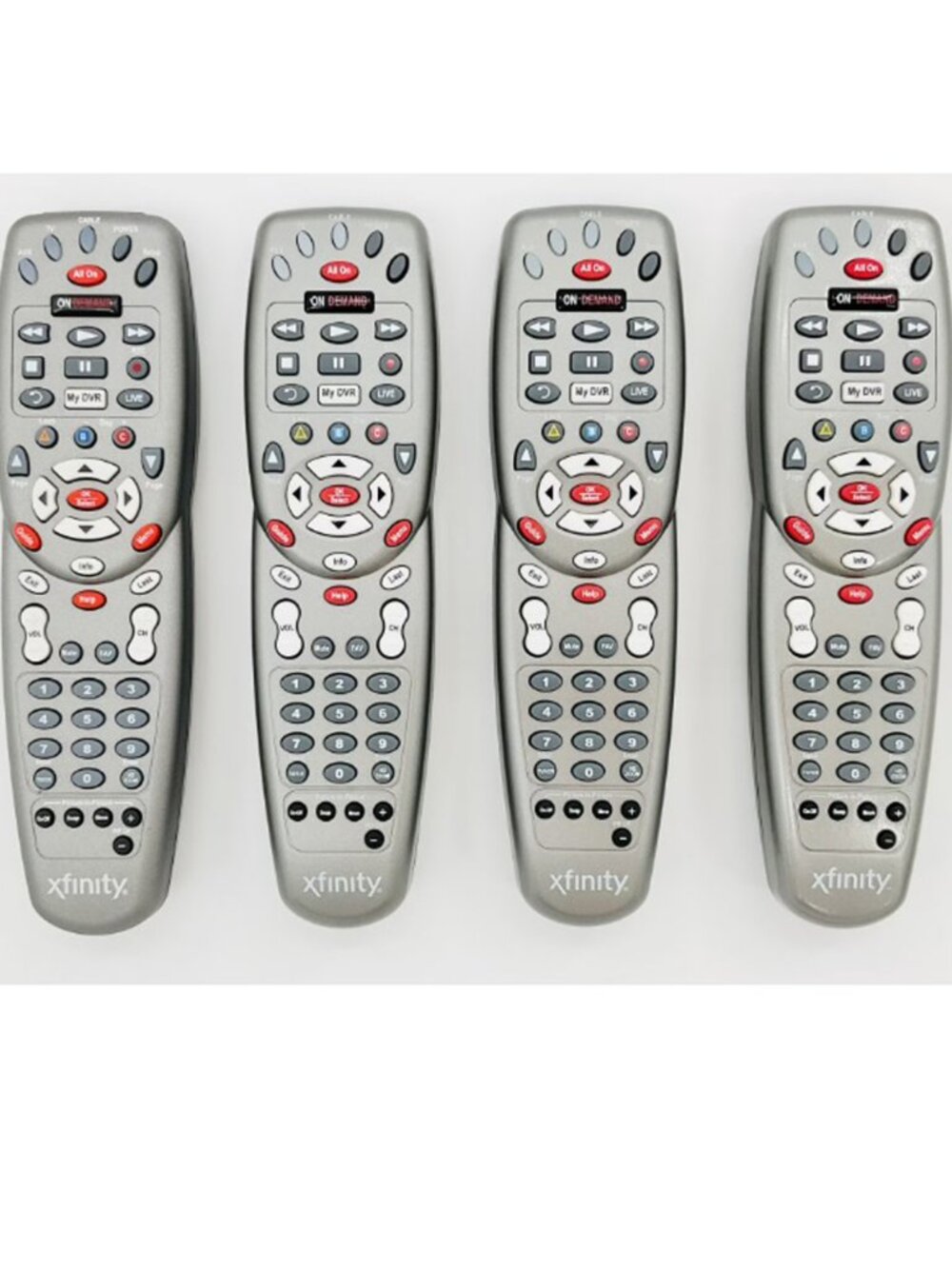 LOT OF 5 COMCAST XFINITY UNIVERSAL REMOTES!  3 DEVICE  CONTROL RNG DCX